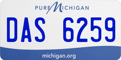 MI license plate DAS6259