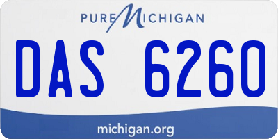 MI license plate DAS6260