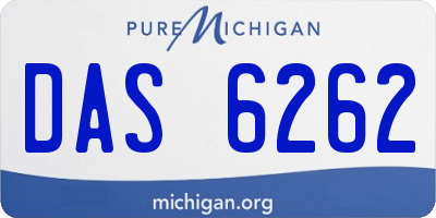 MI license plate DAS6262