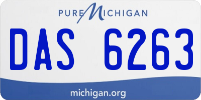 MI license plate DAS6263