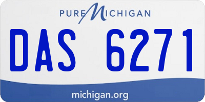 MI license plate DAS6271