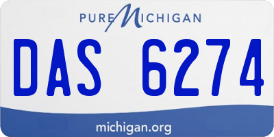 MI license plate DAS6274
