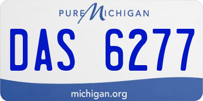 MI license plate DAS6277