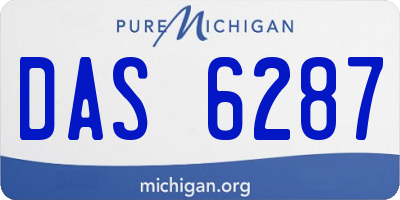 MI license plate DAS6287