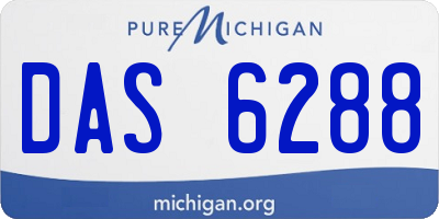 MI license plate DAS6288