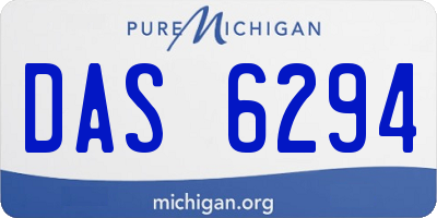 MI license plate DAS6294