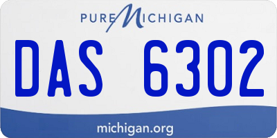 MI license plate DAS6302