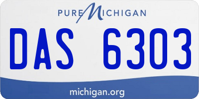 MI license plate DAS6303