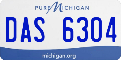 MI license plate DAS6304