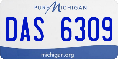 MI license plate DAS6309