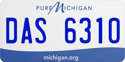 MI license plate DAS6310