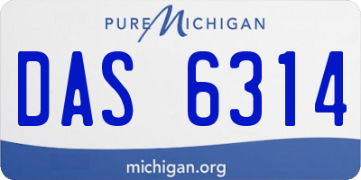 MI license plate DAS6314