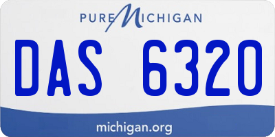 MI license plate DAS6320