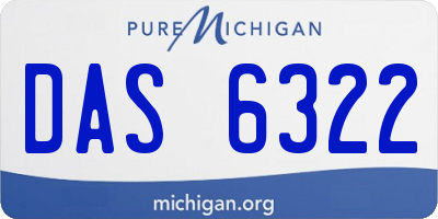 MI license plate DAS6322