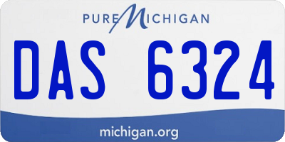 MI license plate DAS6324