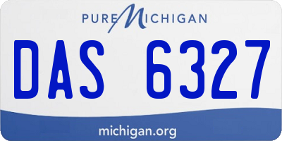MI license plate DAS6327