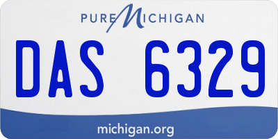 MI license plate DAS6329