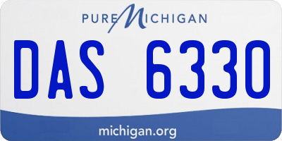MI license plate DAS6330
