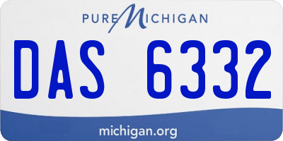 MI license plate DAS6332