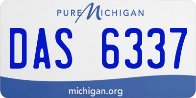 MI license plate DAS6337