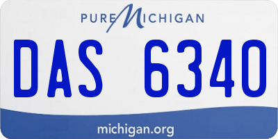 MI license plate DAS6340