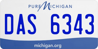 MI license plate DAS6343