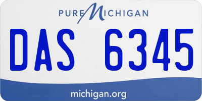 MI license plate DAS6345