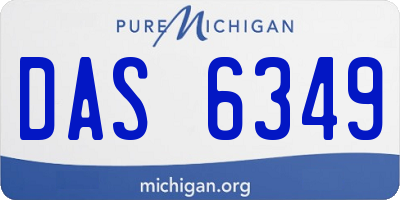MI license plate DAS6349