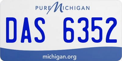 MI license plate DAS6352