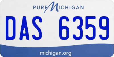 MI license plate DAS6359