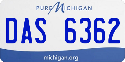 MI license plate DAS6362