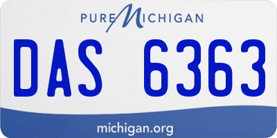 MI license plate DAS6363