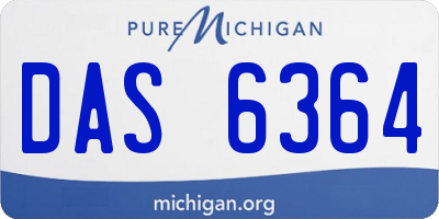 MI license plate DAS6364