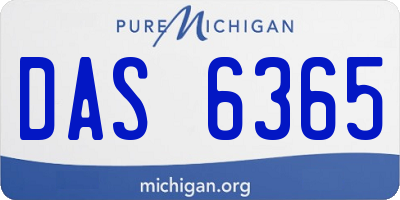MI license plate DAS6365
