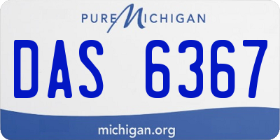 MI license plate DAS6367