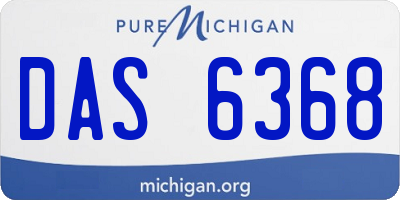 MI license plate DAS6368