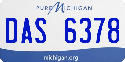 MI license plate DAS6378