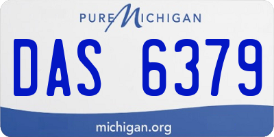 MI license plate DAS6379