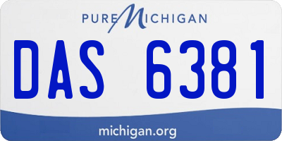 MI license plate DAS6381