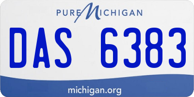 MI license plate DAS6383