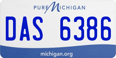 MI license plate DAS6386