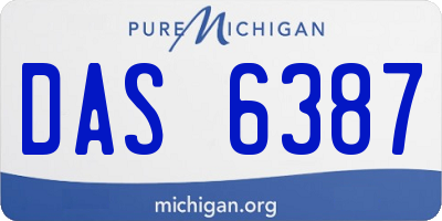 MI license plate DAS6387