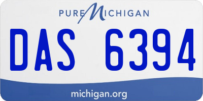 MI license plate DAS6394