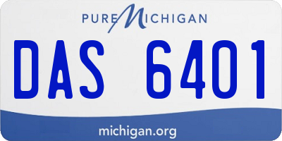 MI license plate DAS6401