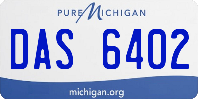 MI license plate DAS6402