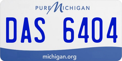 MI license plate DAS6404