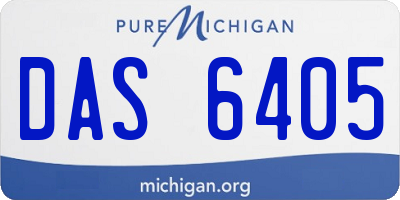 MI license plate DAS6405