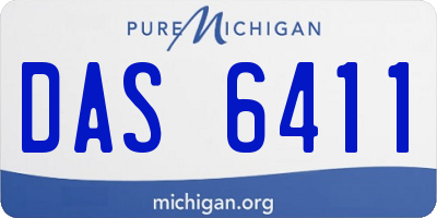 MI license plate DAS6411