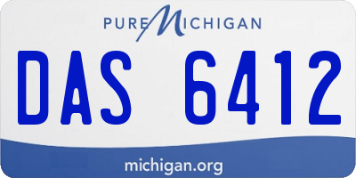 MI license plate DAS6412