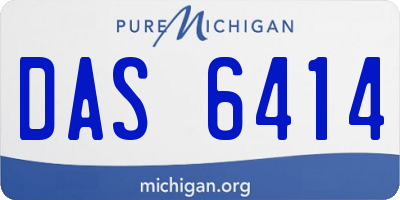 MI license plate DAS6414
